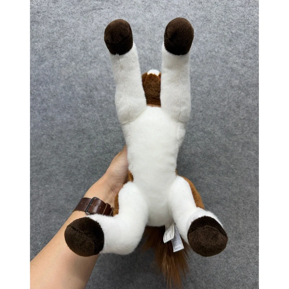 Aurora World Pinto Horse Plush Brown White Get Well Heart Stuffed Animal 11 Inch
